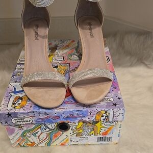 Jeffrey Campbell Silver Tan Heels